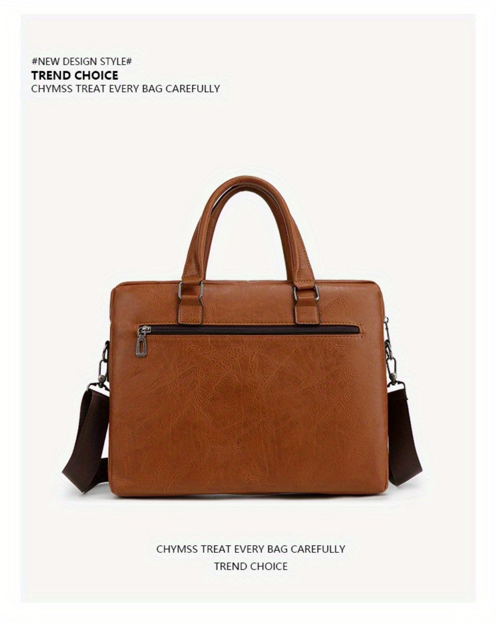 PU Business Briefcase - a Lightweight Crossbody Bag with Ample Storage, Ideal for Daily Commutes