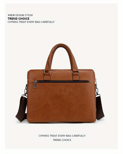 PU Business Briefcase - a Lightweight Crossbody Bag with Ample Storage, Ideal for Daily Commutes