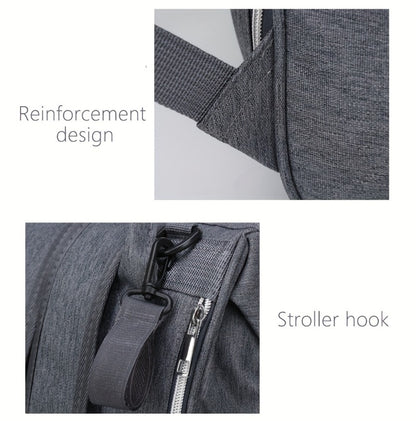 New Fashionable Large Capacity Backpack for Mothers And, Multifunctional Diaper Bag with Space for Bottles.