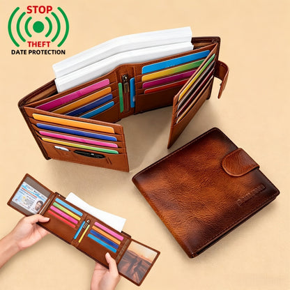 Men's Wallet – Large Capacity, Slot Leather Genuine Cowhide Large | Bag Vero – detail view 10