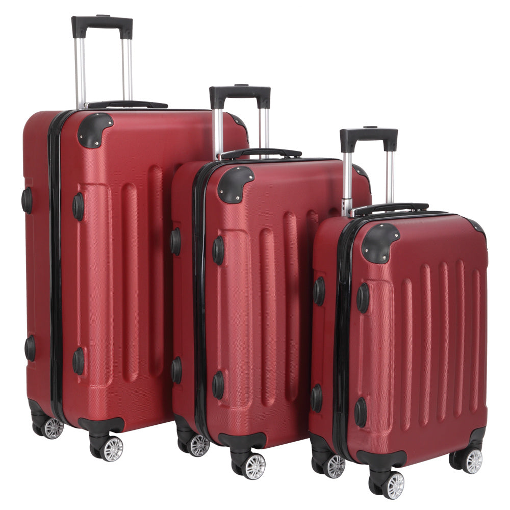 3-in-1 Portable ABS Trolley Case luggage 20" / 24" / 28" Purple
