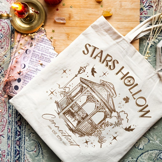 1pc Stars Hollow Design Girls' Shoulder Bag, Stars Women'S Hollow Pattern Shopping Tote, Handbag, Women'S Backpack, Collapsible Cushion