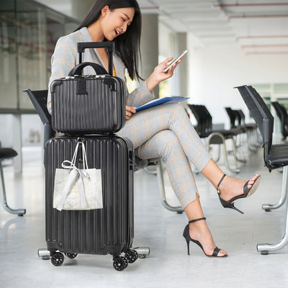 2pcs Set Trolley Case Hook (20"+ 14"), with Suitcase, Lightweight PC Abs Hardshell, TSA Lock, Multi-color Options