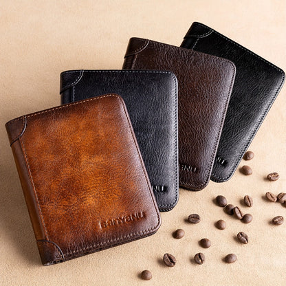 [BANYANU] Premium Wallet for Men, Men'S Wallet, RFID Blocking Trifold/Bifold Genuine Leather, Minimalist Credit Card Holder, Perfect Men'S Gift