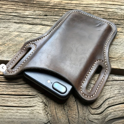 1pc Of  Cowhide Phone Waist Cover, Men's Waist Bag, Men's Belt Phone Bag Suitable for 6-7 Inch Smartphones
