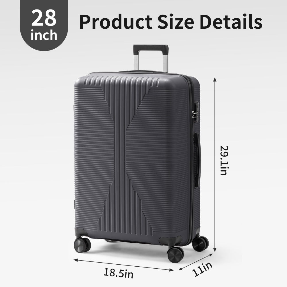 20/24/28 Inch Luggage with Smooth Spinner Wheels, Hard Shell PP Suitcase, Lightweight Travel Luggage, Carry-On, Airline Approved, Lightweight, Smooth Spinner Wheels, Hard Shell, Travel Luggage, Suitcase