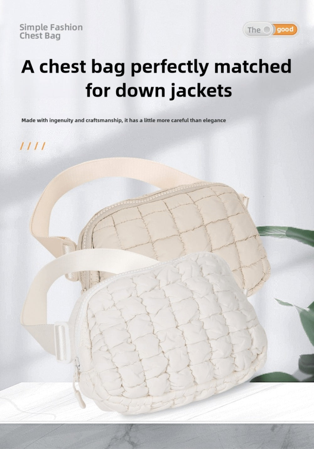 Women'S Crossbody Sports Bag with a Quilted Plaid Design, Suitable for Running And Cycling, Featuring a Spacious Waist Bag