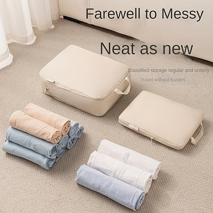 6pcs Compression Storage Cubes - Durable Easy-Clean Polyester, Lightweight Travel Organizers (Luggage/Clothing), Hand/Dry-Washable, Space-Saving, Sturdy, Ideal for Frequent Travelers/Business Trips, Buy 5 Get 1 Free