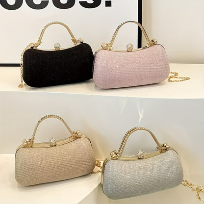 Elegant Dinner Handbag with Shining Beads - Evening Bag This Elegant Dinner Handbag Decorated with Shining Beads Is Perfect for Travel Photography. It Also Works Well As A Ladies' Banquet Handbag And Is Suitable for The Carnaval Music Festival.