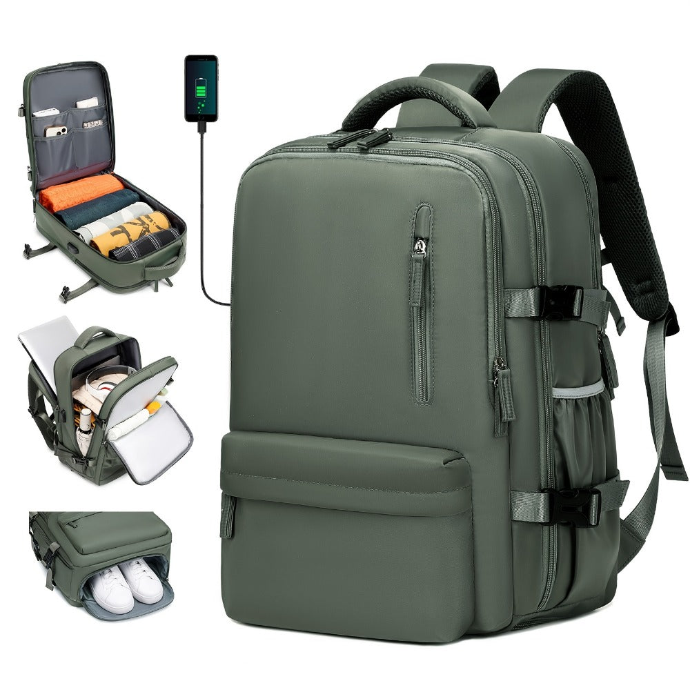 Laptop Backpack – 16 Inch, USB Charging, Spinner Wheels, for Travel | Bag Vero – detail view 9