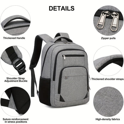 Unisex Backpack, Teen School Bag, 15.6-Inch Laptop Backpack, Business, College, Travel, And Daily Commute 3pcs Set