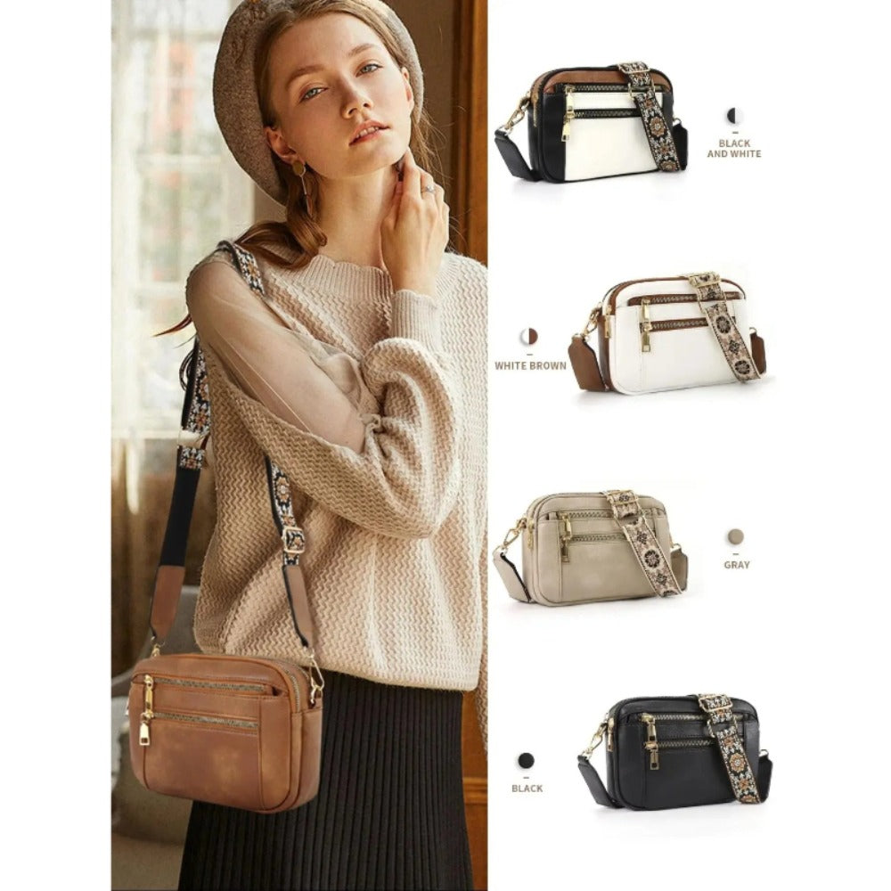 Bohemian Crossbody Purse for Women, Small Boho Style Crossbody Bags Trendy Vegan with Adjustable Shoulder Strap, Women's Shoulder Bag, Handbag, Vintage Design, Lightweight & Spacious, Perfect for Daily Use