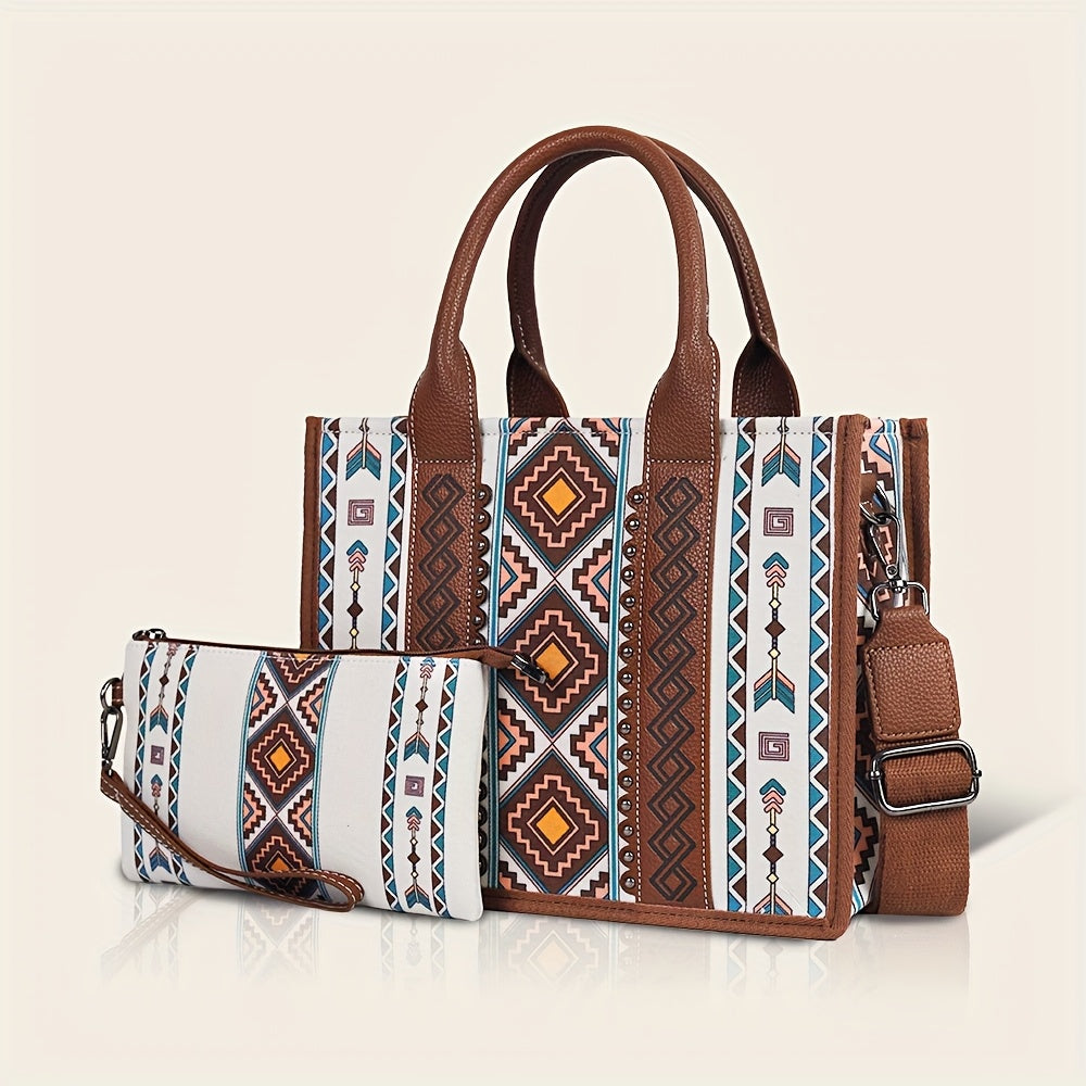 Bohemian Bag for Women Travel Handbag Bohemian Tote Bag Vintage Purses and Handbags Men's Underarm Bag with Crossbody bag Braided rope Bag Weekend Bag Large Capacity Western Purse Stylish Casual bag with handbag