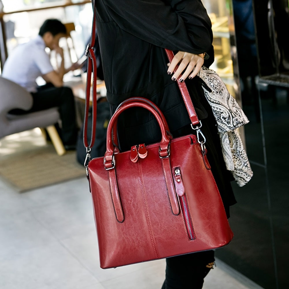 Crossbody Bag for Women – Genuine Leather, for Travel & Work | Bag Vero – detail view 12