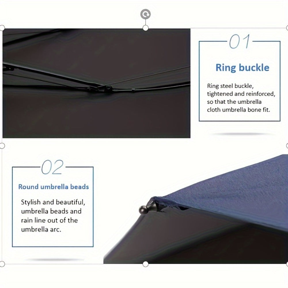 Super 12-rib Windproof And Waterproof Folding Umbrella, UPF50+, Upgraded And Reinforced Thick All Steel Umbrella, Suitable for Business Men And Women Travel, Reinforced Umbrella for Rainy And Sunny Students!