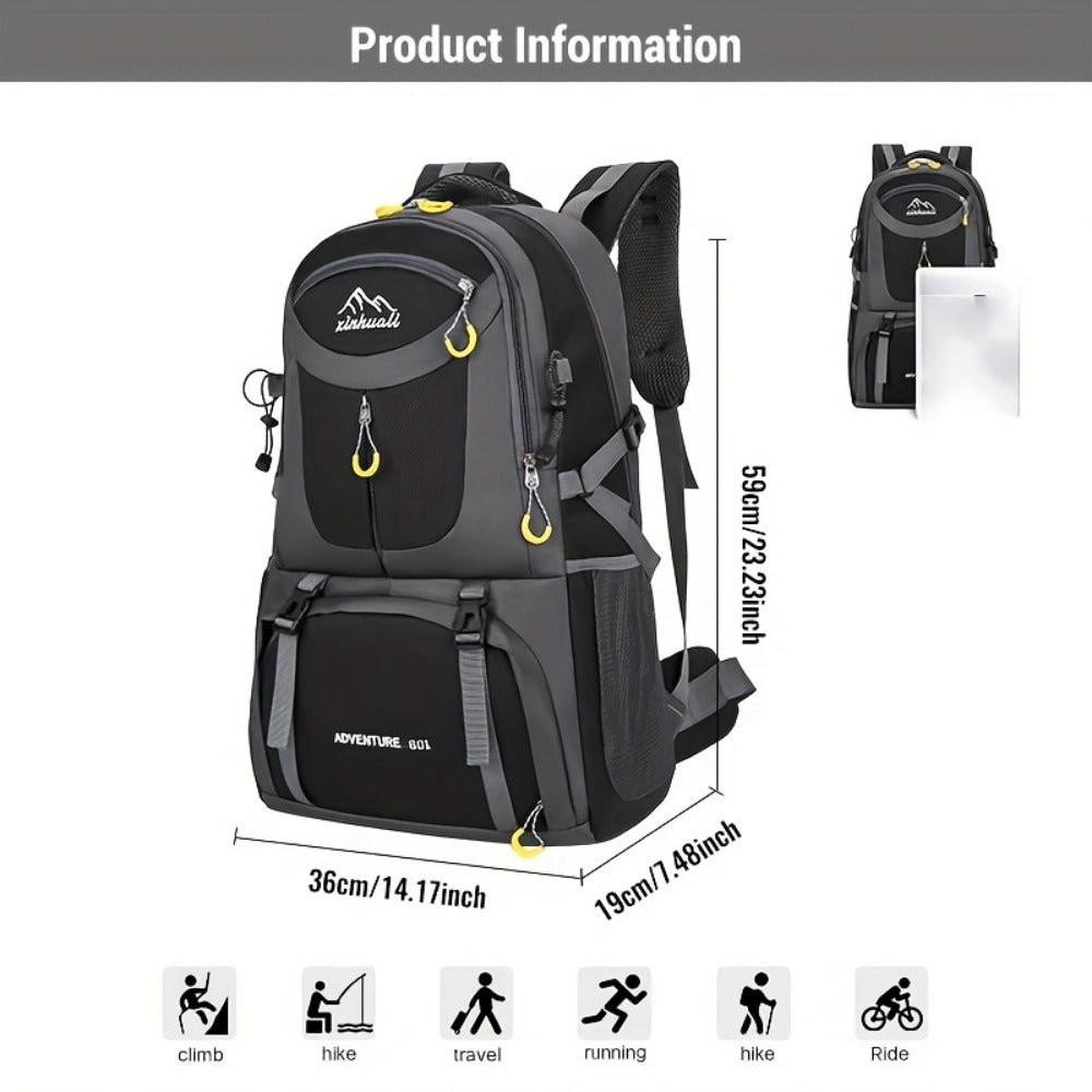 Travel Backpack – 60L, Large Capacity, Waterproof, for Travel & Work | Bag Vero – detail view 8