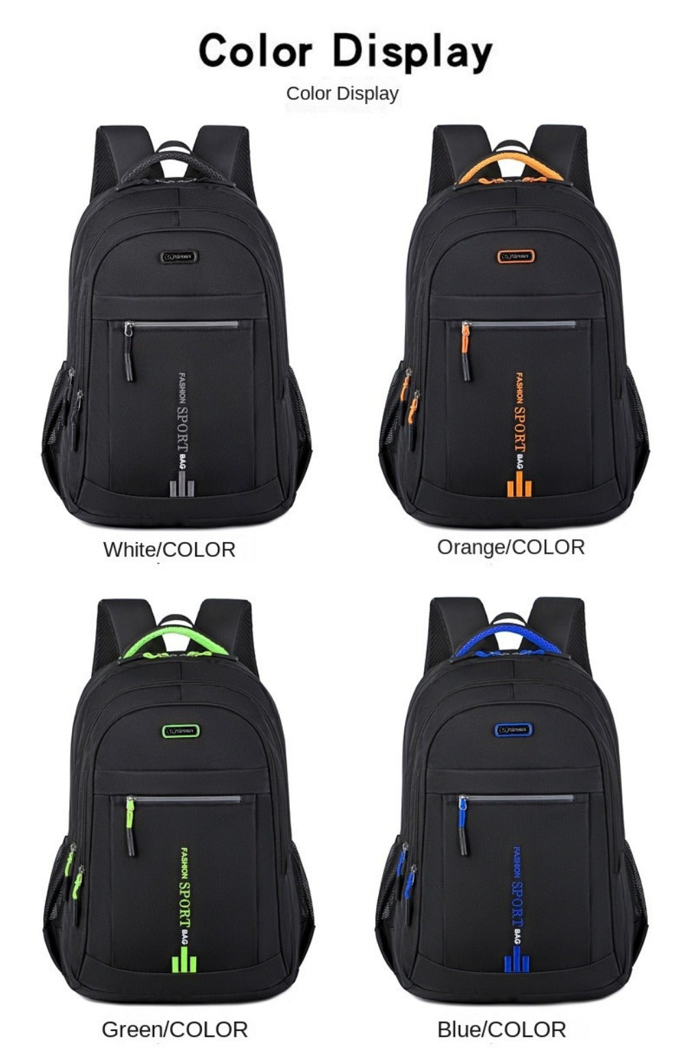 Laptop Backpack – 4 Colors, Large Capacity, Adjustable Strap, for Travel & Work | Bag Vero – detail view 27