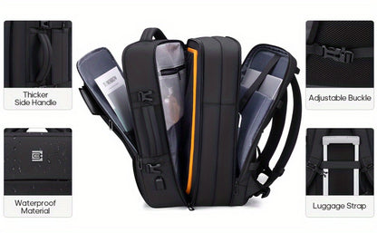 UKEIN Bagsure Carry On Backpack, 10.57gal Flight Approved Travel Backpack for Men Women, Expandable High Quality 17Inch Laptop Backpack, Casual Daypack Luggage Suitcase Backpack for Business Weekend Hiking