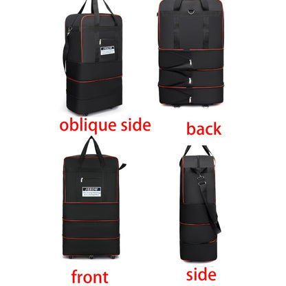 Wheeled Travel Bag with Large Capacity And 6 Universal Wheels, A Rolling Luggage Carry Bag And Foldable Expandable Travel Bag. Suitable for Travel, Business Trips, And Clothing Storage, Ideal for Relocation, Storage, And Studying Abroad.