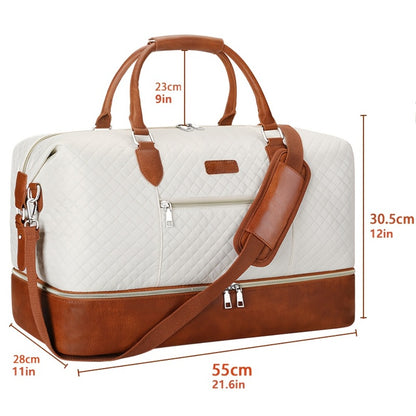 Of 3 Spacious Tote Bags for Travel, Stylish Handbag with Shoulder Strap, Includes a Crossbody Bag And a Toiletry Pouch