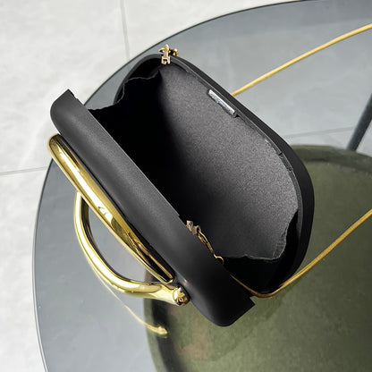 Women's Wallet – Acrylic Evening Clutch Golden Metal | Bag Vero – detail view 18