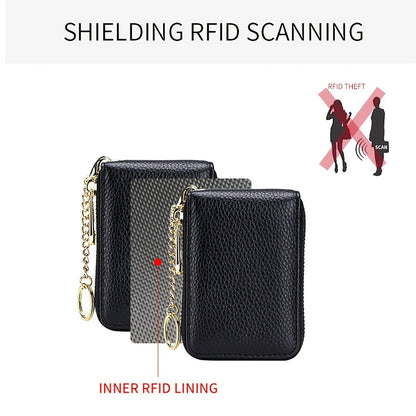 High-Quality Wallet with RFID Protection - Features a Secure Zip-Around Design And Several Compartments for Convenient Organization - Trendy Casual Style Suitable for Daily Use