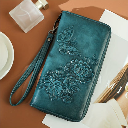 Vintage Women Wallet Vegan With RFID Blocking Zipper Card Holder Designer Ladies Clutch With ID Window Wallets Mother'S Day Gift