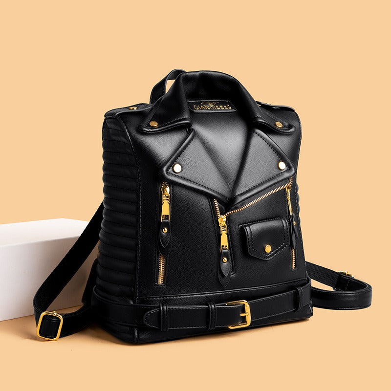 Cross-Border Backpack 2026 New Women'S Bag European And Soft Textured Jacket Backpack Fashionable Versatile Backpack
