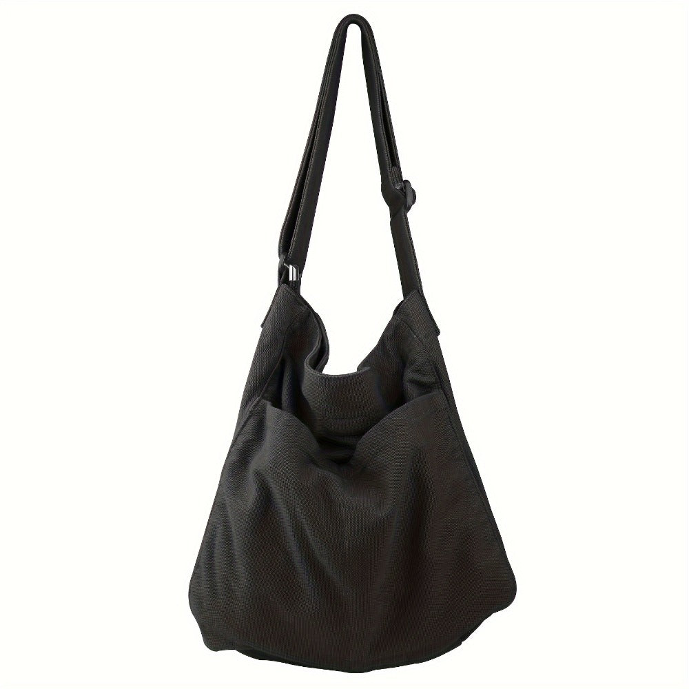 Canvas Hobo Crossbody Shoulder Tote Bag for Women And Men W/Multi-Pocket Casual Purse Messenger Bags Travel Work