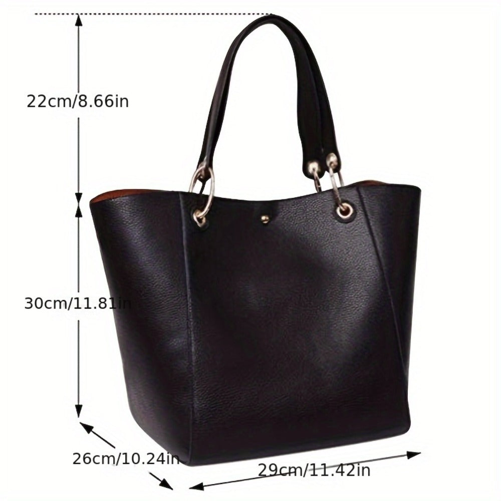 Tote Handbags for Women Large Capacity Work PU Leather Bucket Purse Designer Satchel Hobo Shoulder Bags