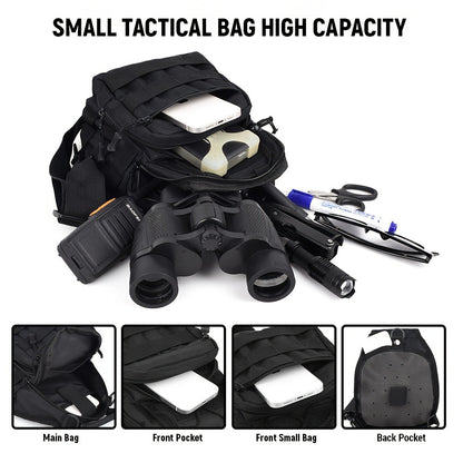 Men's Chest Bag, Durable Oxford Cloth, for Camping, Outdoor Travel, and Cycling, Crossbody Bag with Phone Pocket, Outdoor Leisure Single-Pack Backpack