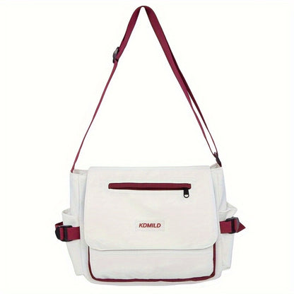 Simple 100pcs Diagonal Bag, Large-capacity Shoulder Bag for Women Commuting, Trendy Men's Diagonal Bag
