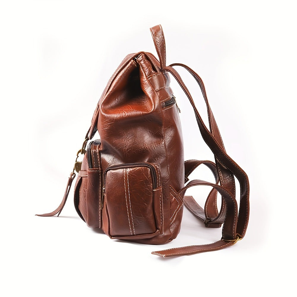 Designer Faux Leather Backpack for Women, Versatile Handbag Suitable for Laptops, Ideal for College Teachers, Travel, And Work. Available in Black And Brown