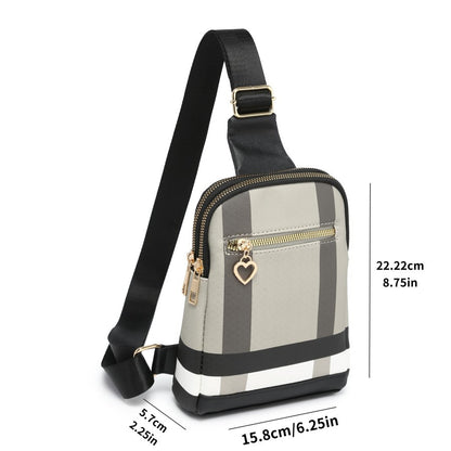ZENG BAG Women's Fashion Small Crossbody Bag - Women's Crossbody Waist Bag PU Leather Multifunctional Crossbody Belt Chest Bag with Adjustable Shoulder Strap Suitable for Casual Travel Shopping Perfect Valentine's Day Gift for Women