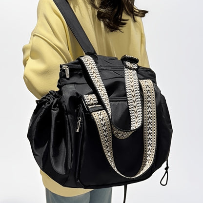 [Foldable Multi-Pocket Bag] Multi-Functional Large-Capacity Drawstring Fitness Bag, Multi-Functional Multi-Form Storage Bag, Suitable for Shopping And Commuting, Supermarket Shopping, Foldable And Expandable, Large-Capacity Multi-Pocket Travel Bag