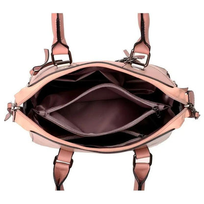 2026 4pcs Set PU Minimalist Style Women's Bag Set, Lightweight Women's Shoulder Bag, Large Capacity Women's Crossbody Bag Tote Bag with Cat Tassel Decoration, Suitable As A Gift, Game Day Bag, Football Fan Gear for All Fans