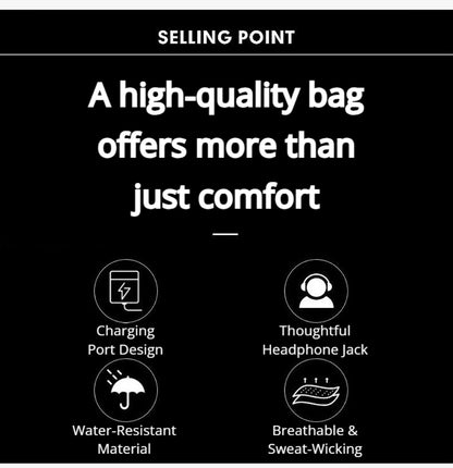 Combination Lock Security Chest Bag - Large Business Crossbody, Durable Travel & Work Tote