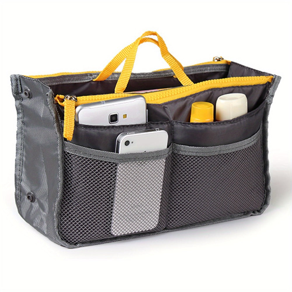 2 Packs Multifunctional Women Lady Travel Insert Handbag Organiser Makeup Bags Toiletry Purse Liner w/Hand Strap Cosmetic Bag -  For Women -  Perfect for Travel & Everyday Use - Ideal Gift for Her