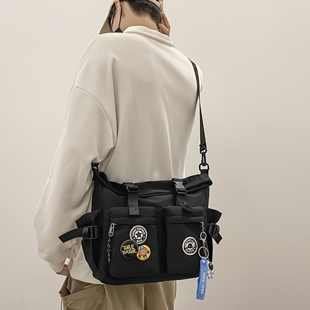 Japanese Ins Men's And Women's Shoulder Bags, Trendy And Fashionable Couple Messenger Bags, Simple And Versatile Crossbody Bags