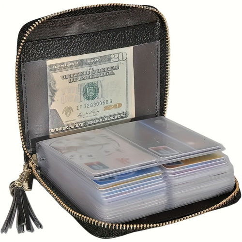 RFID Blocking Credit Card Holder Wallets For Men Women Money Case Coin Purse Credit Card Holder Wallet Zip Card Case