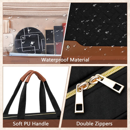 [Travel Weekender Bag] Toiletry Bag With Hanging Hook Jewelry Organizer Makeup Cosmetic For Travel Weekender 12''*4.3''*9'' For Women Wife Cruise
