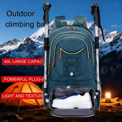 [Outdoor Travel Backpack] Large Capacity Lightweight Outdoor Travel Backpack with Shoe Compartment - Hiking, Camping and Camping Gear, Durable Fiber, Adjustable Shoulder Straps, Multiple Pockets, Great Gifts, Travel Backpacks