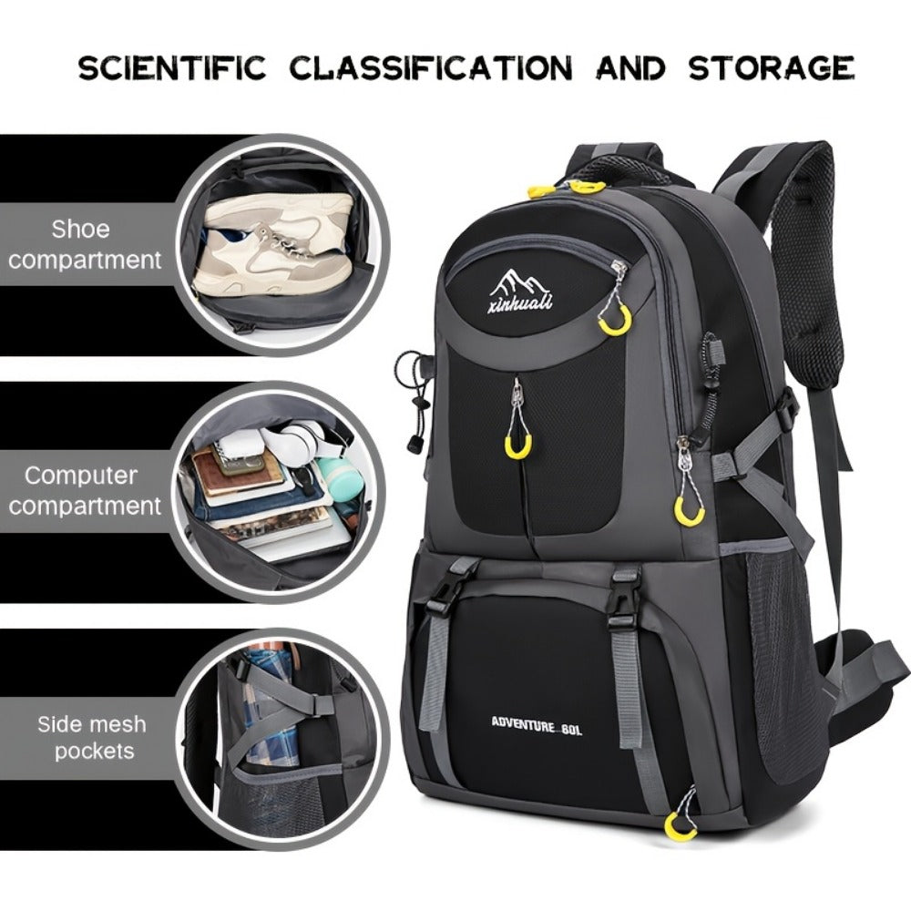 Travel Backpack – 60L, Large Capacity, Waterproof, for Travel & Work | Bag Vero – detail view 10