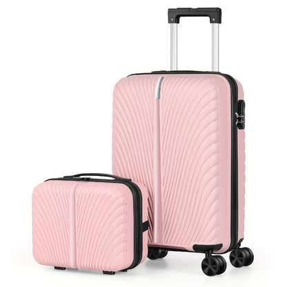 1pc/2pcs Suitcase Set Boarding Luggage Bag, 20inch Satchel Suitcase And 14inch Handbag Can Be Worn Diagonally Across The Trolley Case, with Wheels, Multi-Color Suitcase, for Office