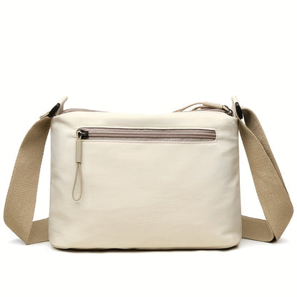 The Lady's Crossbody Bag Has a Large Capacity, Multiple Layers with Zippers for Closure, an Adjustable Shoulder Strap, Suitable for Casual Outings and Daily Use as a Handbag, and a Simple and Fashionable Crossbody Small Bag for Commuting.