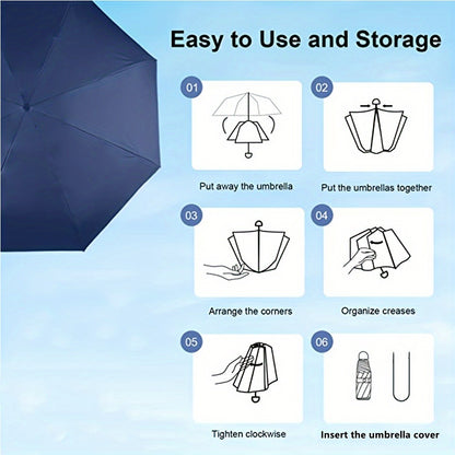 Reinforced Windproof Umbrella, Sturdy And Durable Sunshade Umbrella, Suitable For Both Men And Women