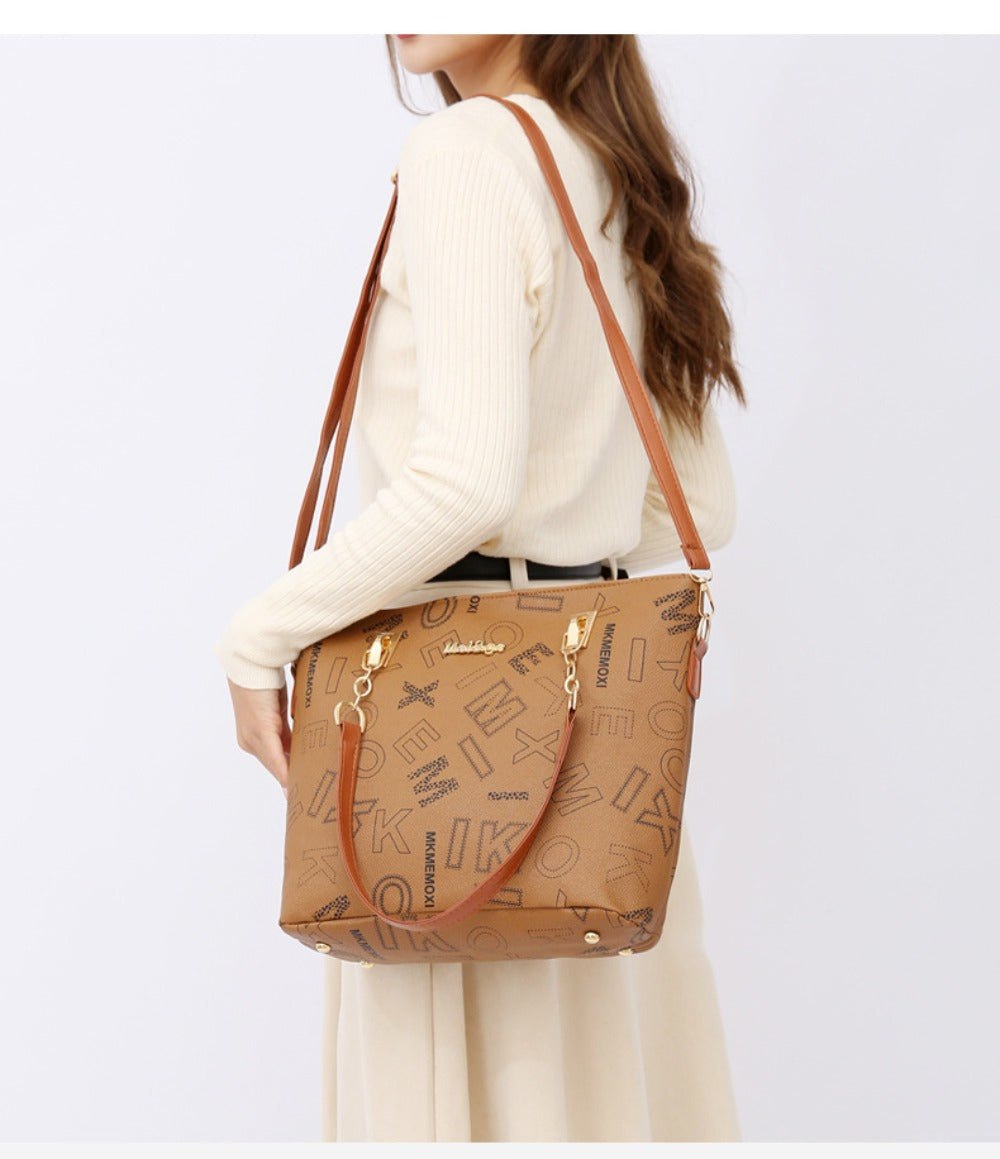 Set of 6 Women'S Bags - Spacious Vintage Collection Including Shoulder Bag, Crossbody Bag, Tote, And Purse