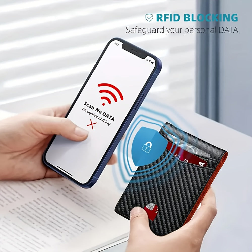 Multifunctional Ultra-Thin Microfiber RFID Blocking Bifold Wallet ID Credit Card Holder for Men, Minimalist Front Pocket Design, Large Capacity Money Clip, with ID Window, 12 Card Slots, Pocket Purse, Easily Removable Money And Cards, Gift for Men