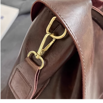 Leather Satchel for Women Handmade Vintage Top Handle Handbag Retro Crossbody Handbags Purse