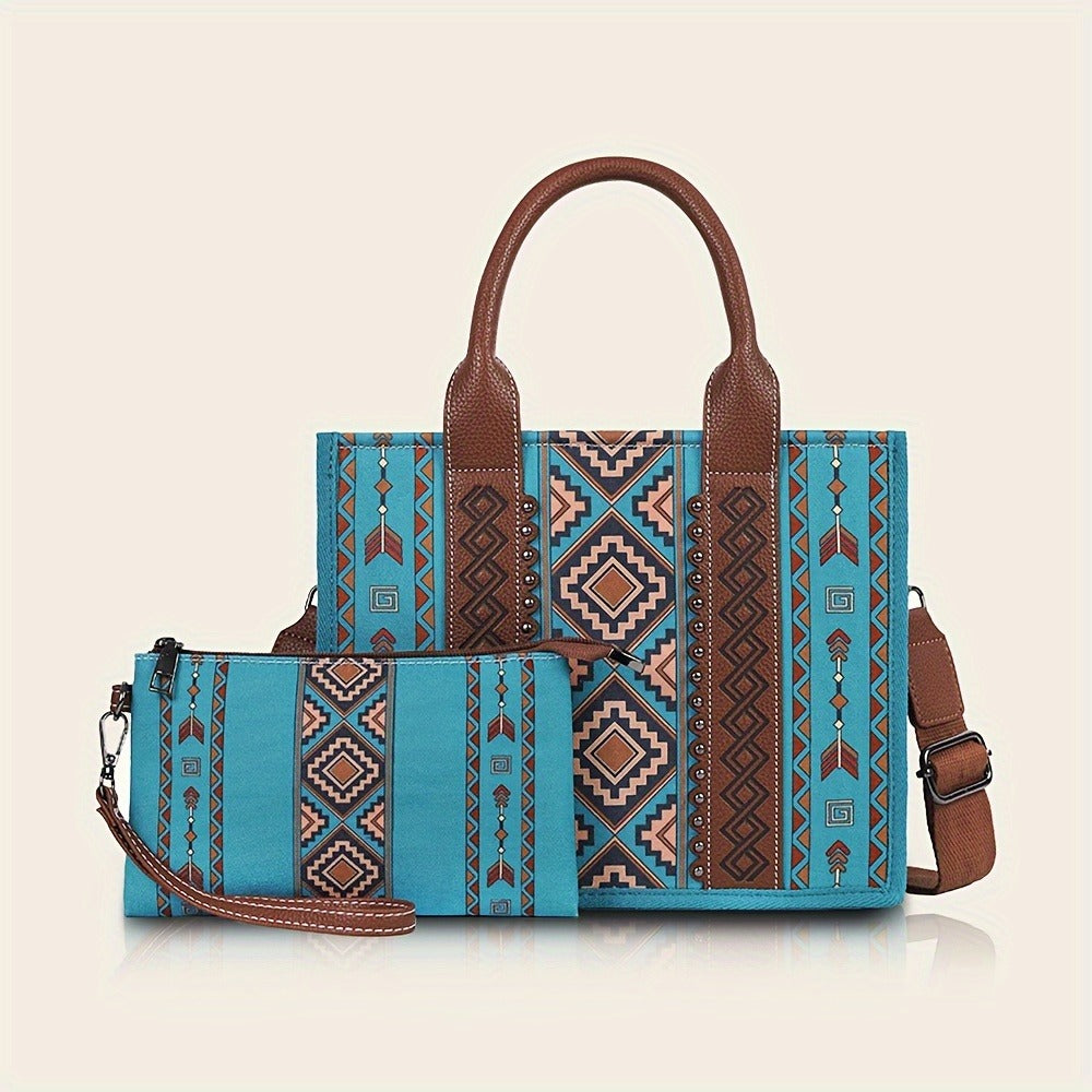 Bohe Bag for Women Travel Handbag Bohemian Tote Bag Vintage Purses and Handbags Men's Underarm Bag with Crossbody bag Braided rope Bag Weekend Bag Large Capacity Western Purse Stylish Casual bag with handbag